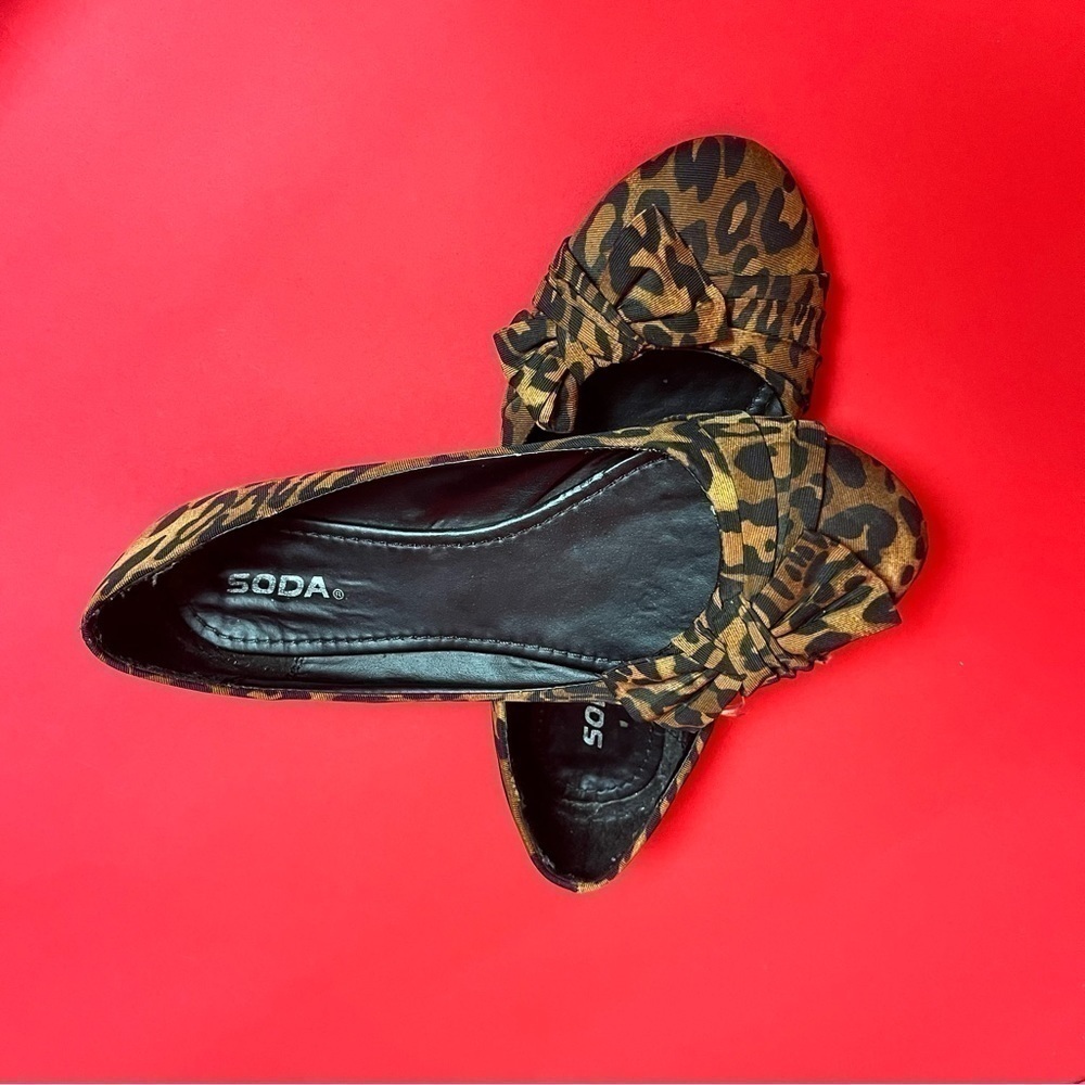 Leopard flats with bow 🖤🤎